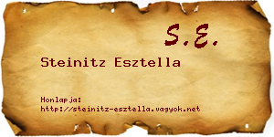 Steinitz Esztella névjegykártya